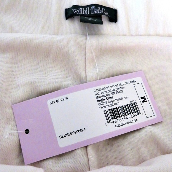 NWT Wide Leg Blush Pink Holiday Sequin Pants - Wild Fable Size Large - Picture 6 of 10